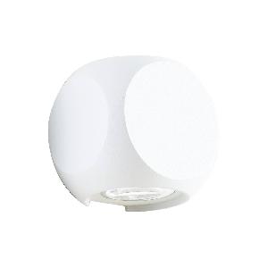 Viokef Vonkajšie LED svietidlo Ballito up/downlight biela, hliník, 4W, L: 6.5 cm, K: 6.5cm