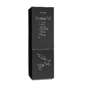 Klarstein Miro XL, kombinovaná chladnička, 180/69 l, energet. trieda F, tabuľová predná časť, čierna