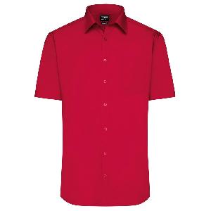 James & Nicholson Pánska košeľa s krátkym rukávom JN680 - Červená | XXXL