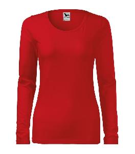 MALFINI (Adler) Dámske tričko s dlhým rukávom Slim - Červená | M
