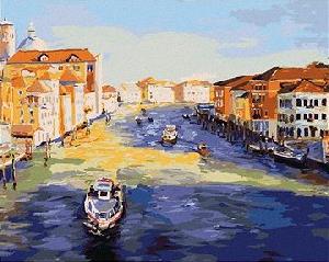 Kanál v Benátkách, 40×50 cm, bez rámu a bez vypnutí plátna
