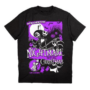 Disney tričko The Nightmare Before Christmas Welcome To Halloween Town Čierna L