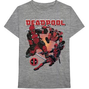 Marvel tričko Deadpool Collage 1 Šedá M