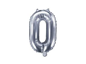 Balónové fóliové číslice strieborné 35 cm - 0 (NEDÁ SA PLNIŤ HELIOM) - PartyDeco