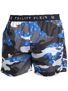 PHILIPP PLEIN Camouflage Blue plavky Veľkosť: XXL