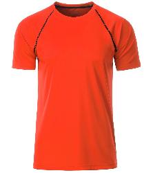 MALFINI Pánske tričko Slim Fit V-neck - Červená | L